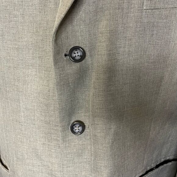 Porta Bella Suit Jacket Blazer 46R Mens Gray 3 Button Sports Coat Notch Collar - Picture 5 of 10